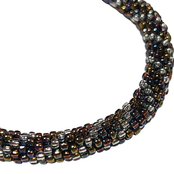 Handmade Beaded Bracelet Multicolor Shiny Glass Beads Fashion Jewelry Women - Picture 2 of 3